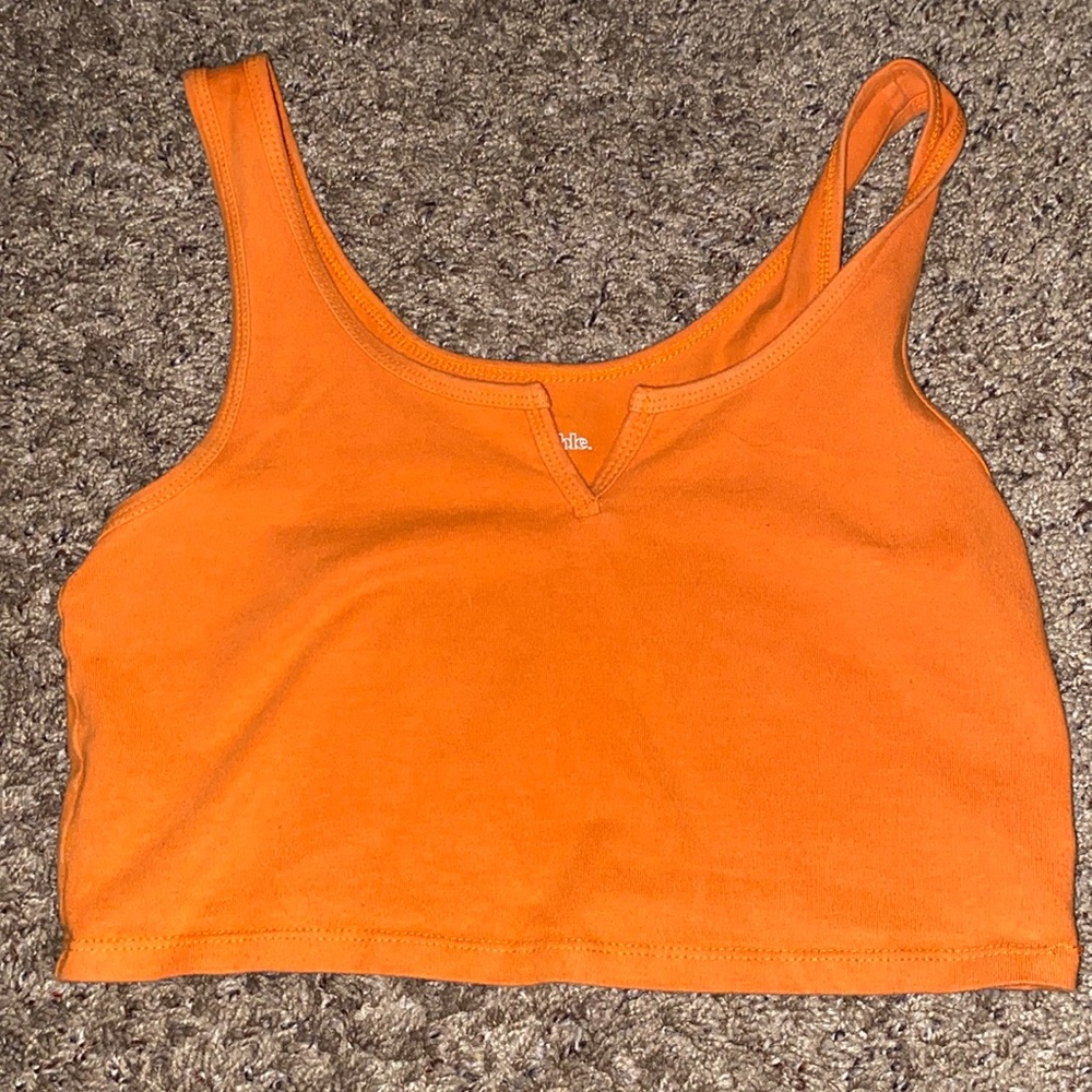 Orange Tank Crop, Slit in middle TARGET